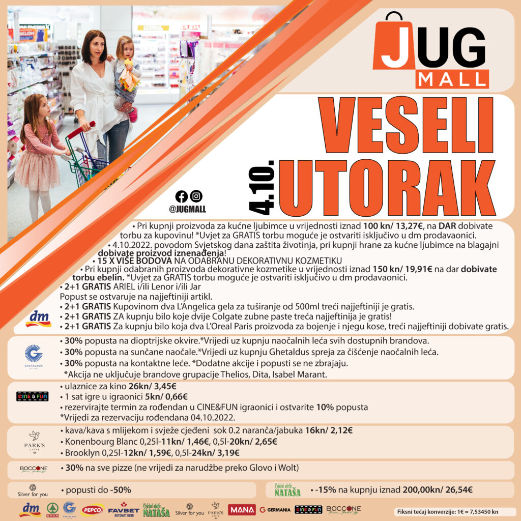 Read more about the article Veseli utorak u Jug Mallu – 4. listopada 2022.