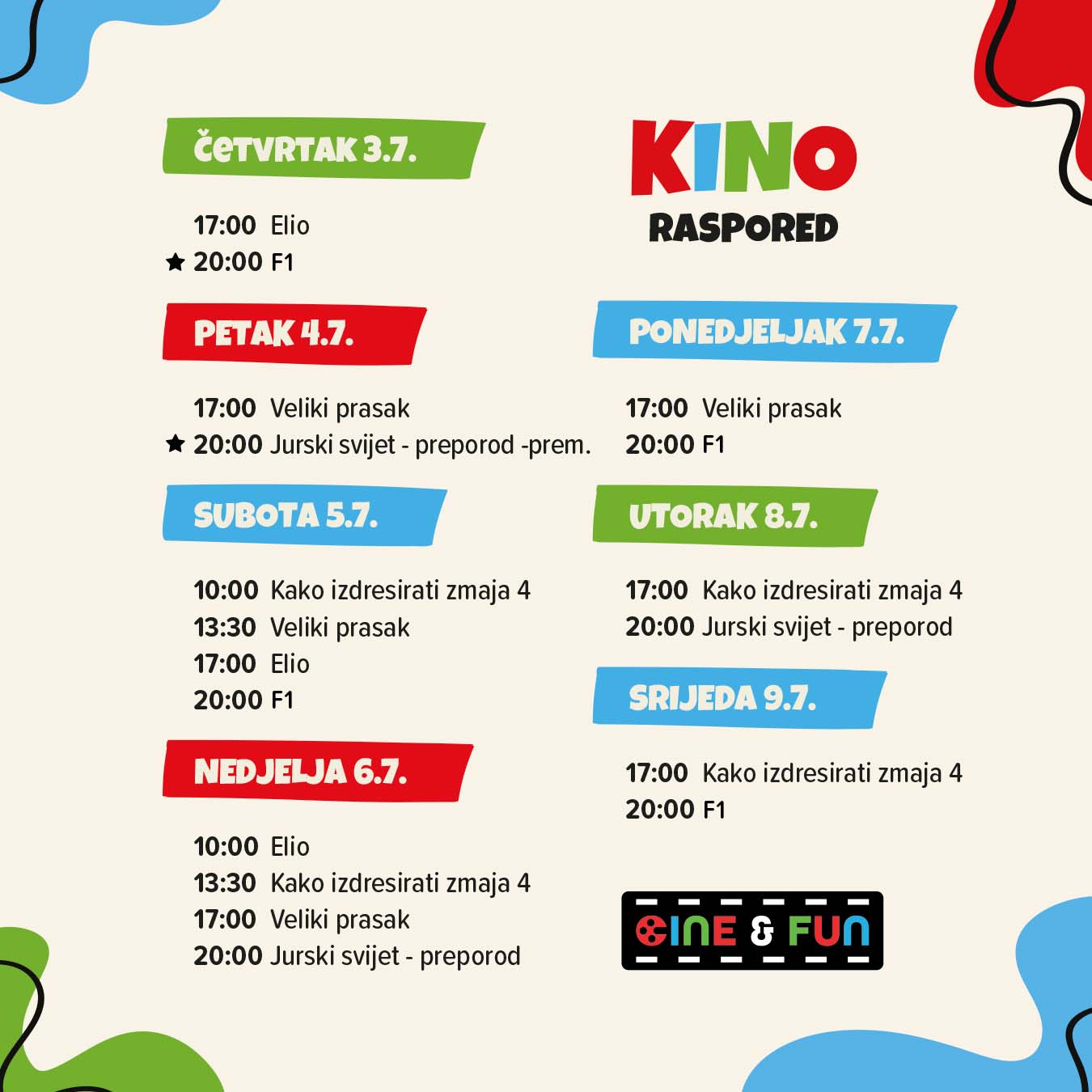 Cine&Fun, Jug Mall, kino rapored