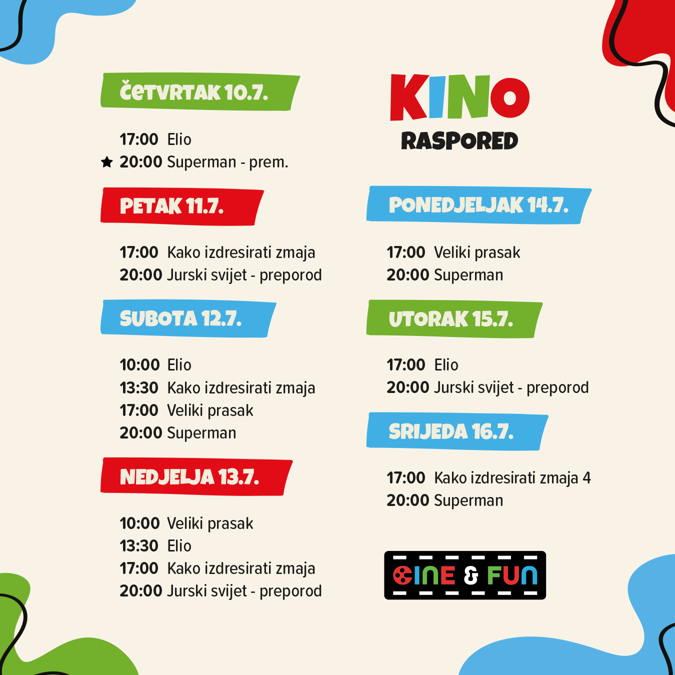 Cine&Fun, Jug Mall, kino rapored