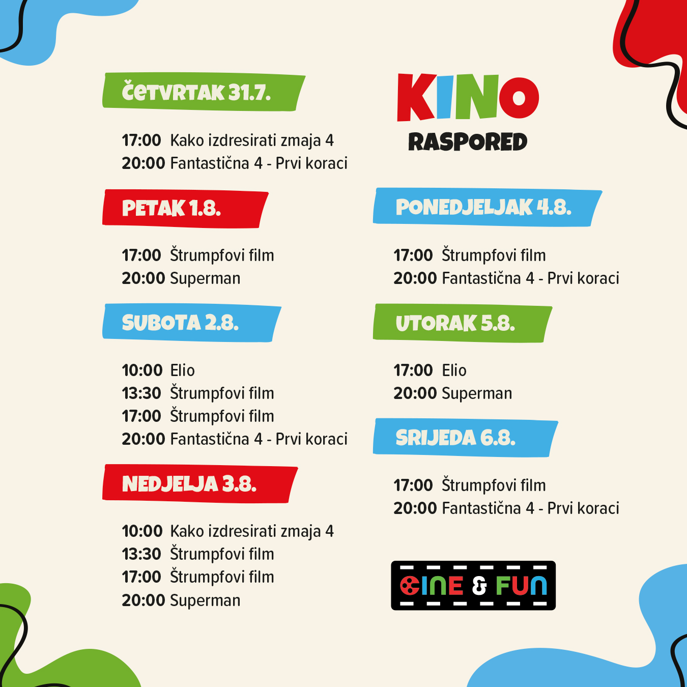 Cine&Fun, Jug Mall, kino rapored