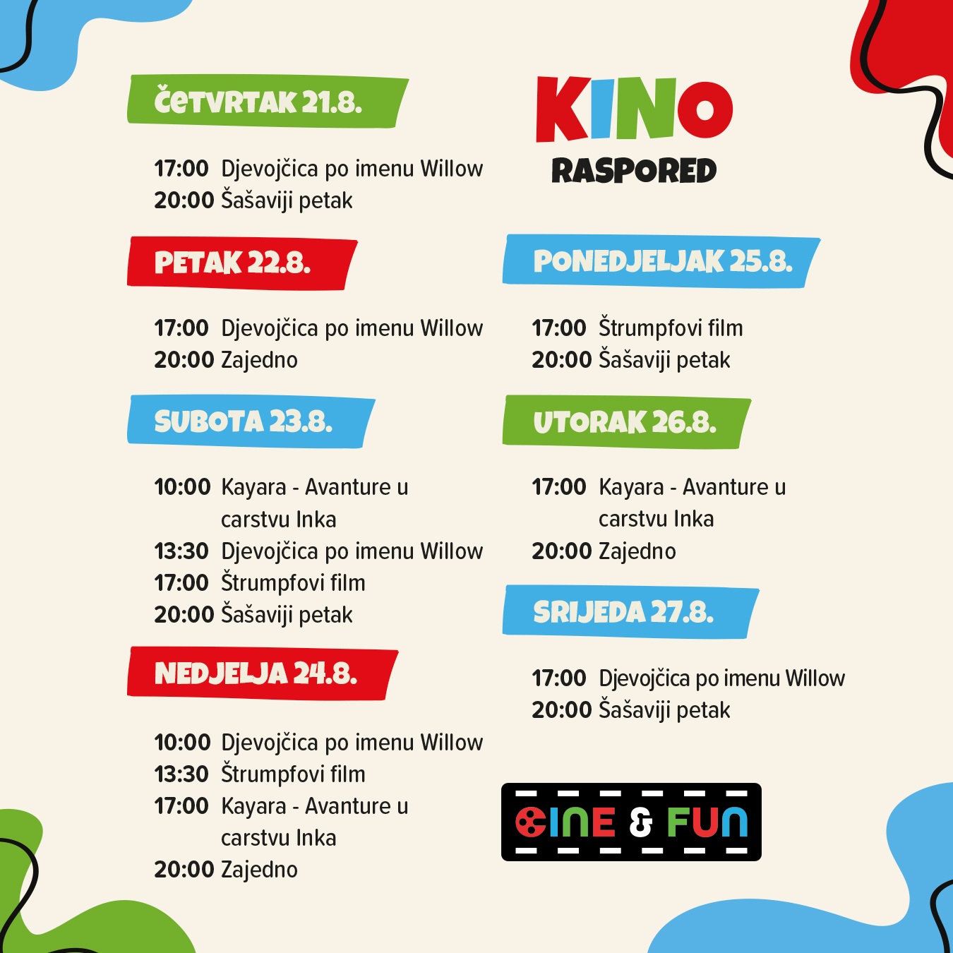 Cine&Fun, Jug Mall, kino rapored