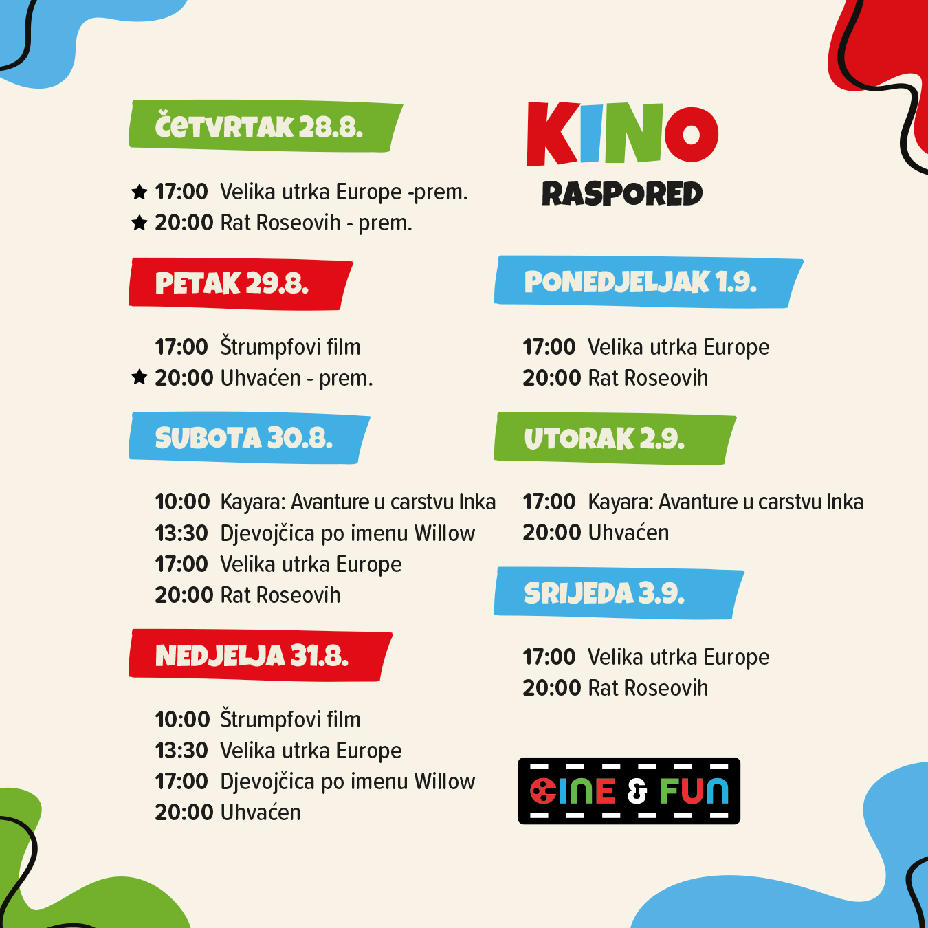 Cine&Fun, Jug Mall, kino rapored