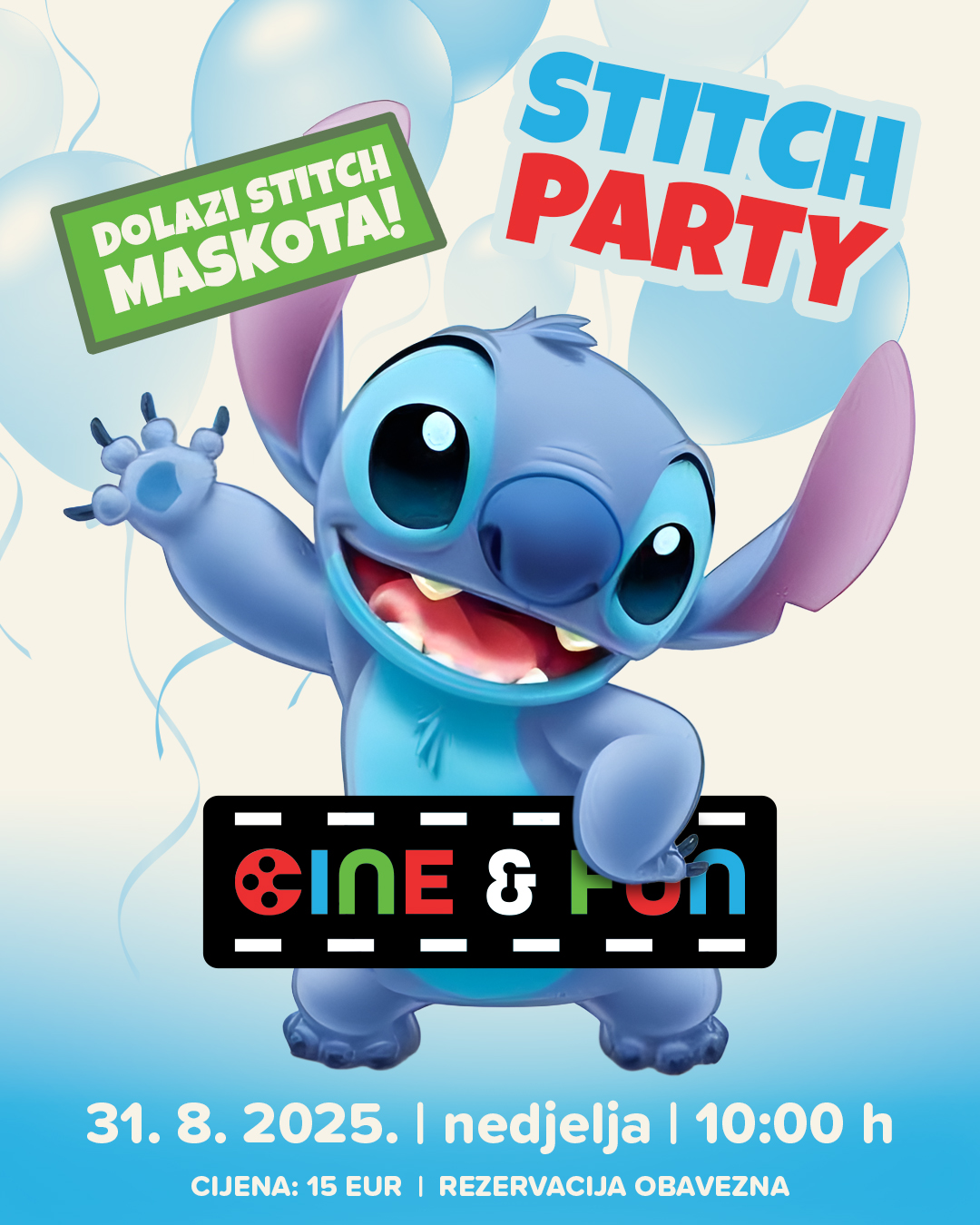 Cine&Fun, Jug Mall, Stitch party