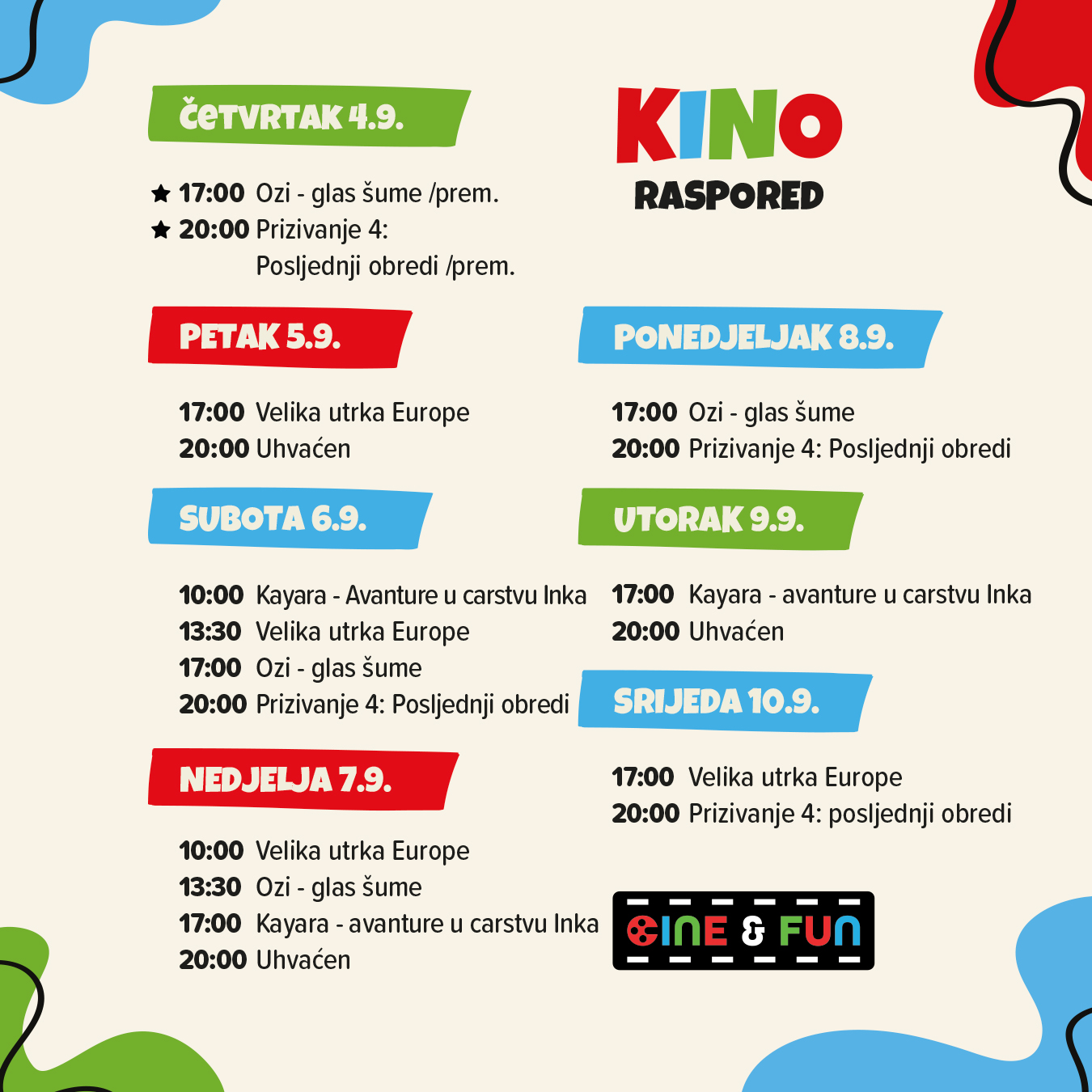 Cine&Fun, Jug Mall, kino rapored