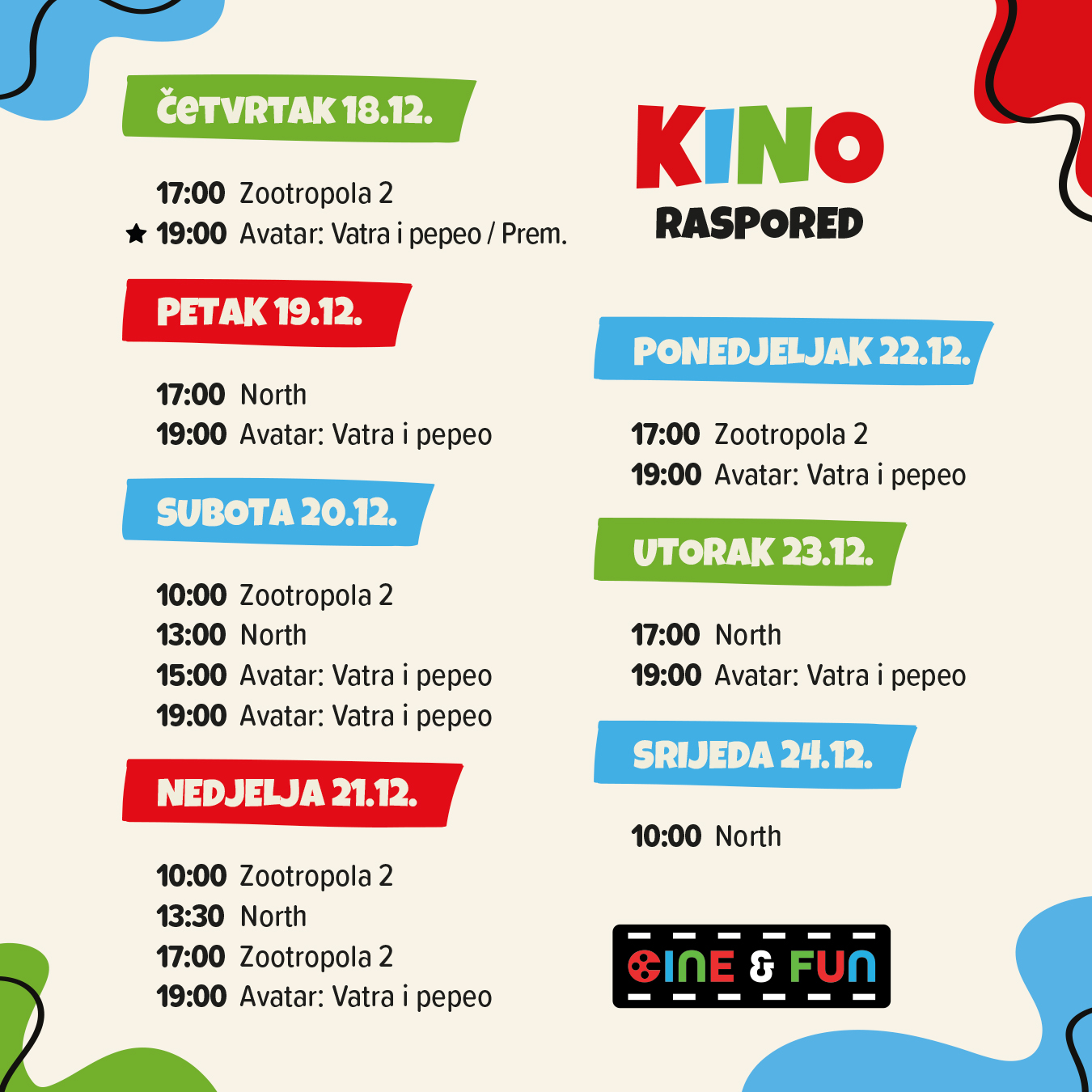 Cine&Fun, Jug Mall, kino rapored, program, Čakovec, Cakovec, Avatar