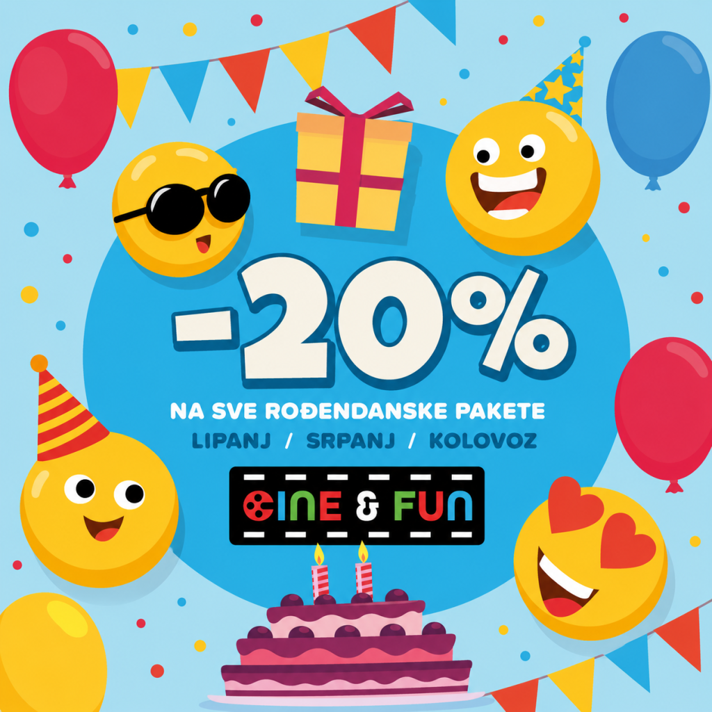 Pročitajte više o članku Ljetni rođendani uz 20% popusta u Cine & Funu