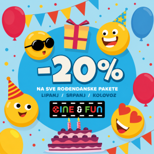 Ljetni rođendani uz 20% popusta u Cine & Funu